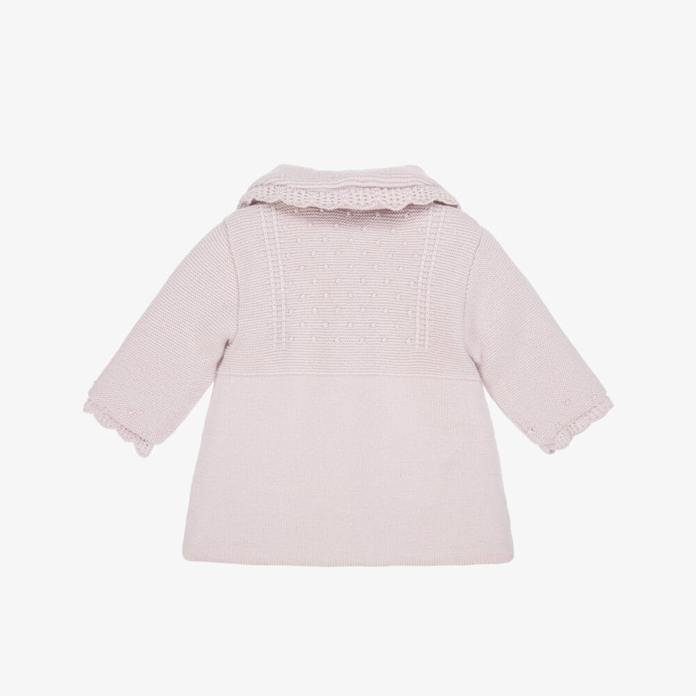 PAZ Rodríguez-Girls Mauve Pink Knit Padded Coat | Childrensalon Outlet