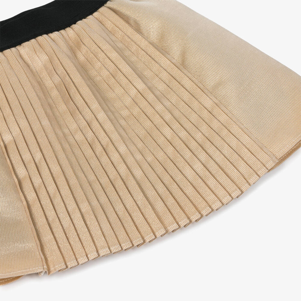 Hatley-Girls Metallic Gold & Glitter Pleated Skirt | Childrensalon Outlet