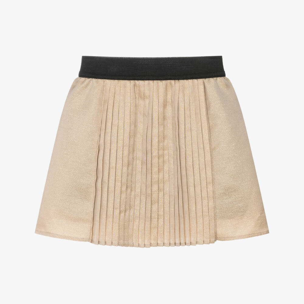 Hatley-Girls Metallic Gold & Glitter Pleated Skirt | Childrensalon Outlet