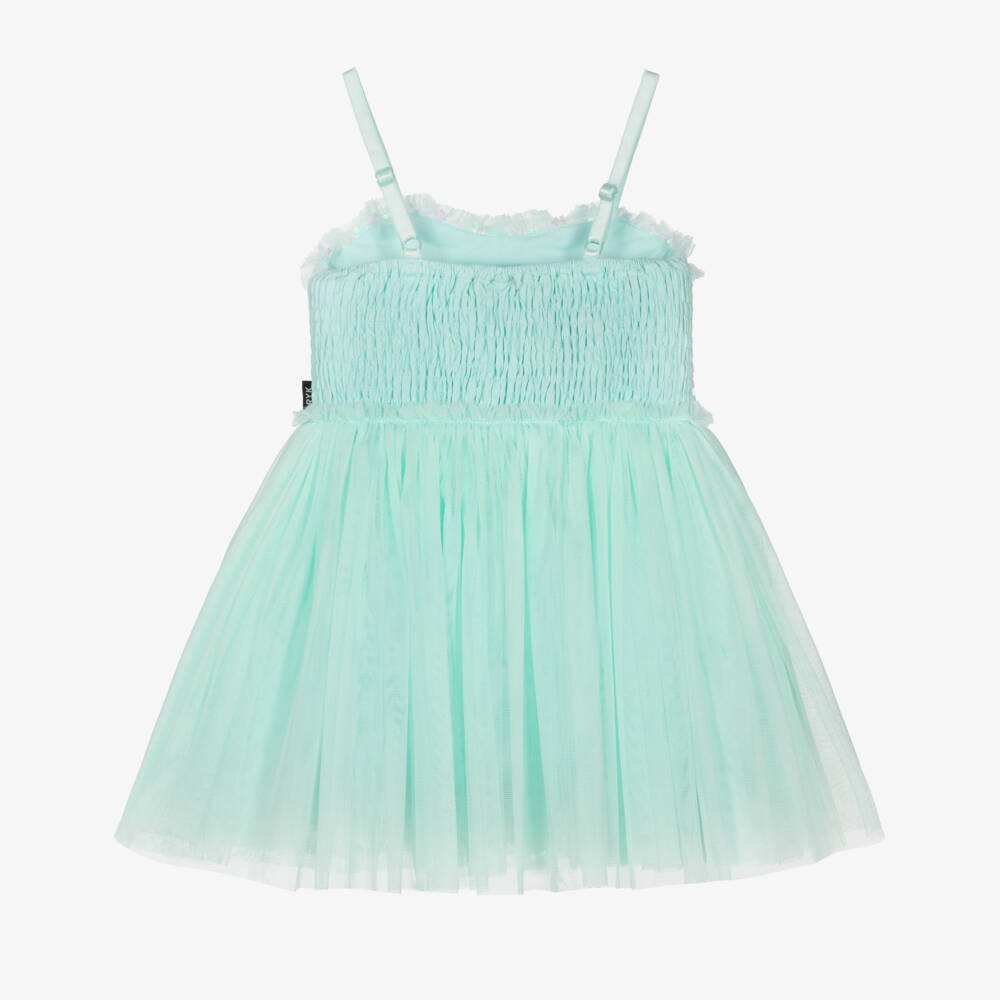 Rock Your Baby-Girls Mint Green Tulle Dress with Iridescent Sequins | Childrensalon Outlet