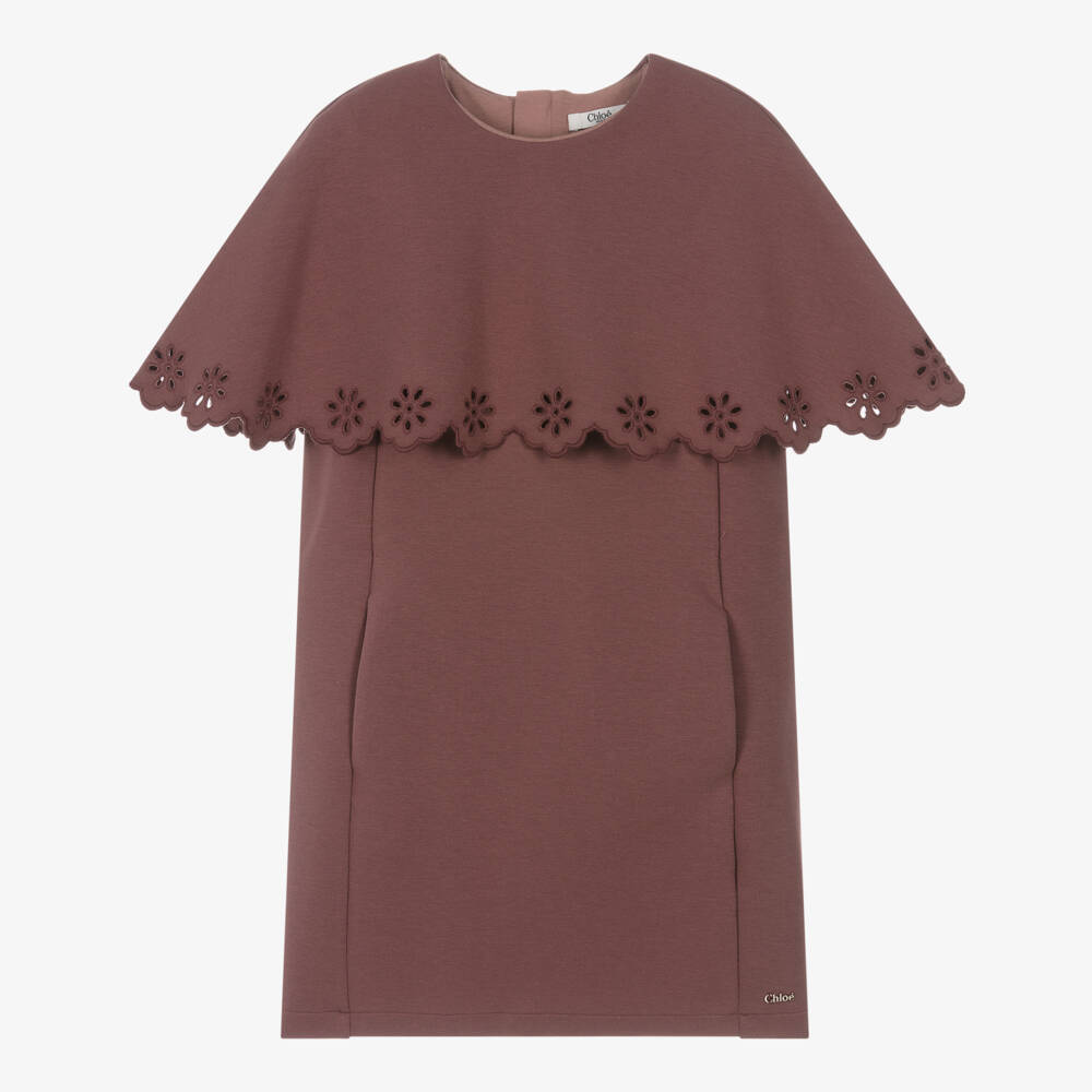Chloé-فستان كاب ناعم باللون الوردي للبنات | Childrensalon Outlet