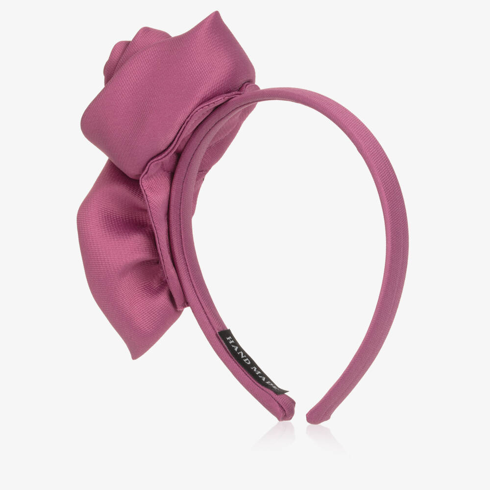 Mama Luma-Girls Mulberry Pink Floral Hairband | Childrensalon Outlet