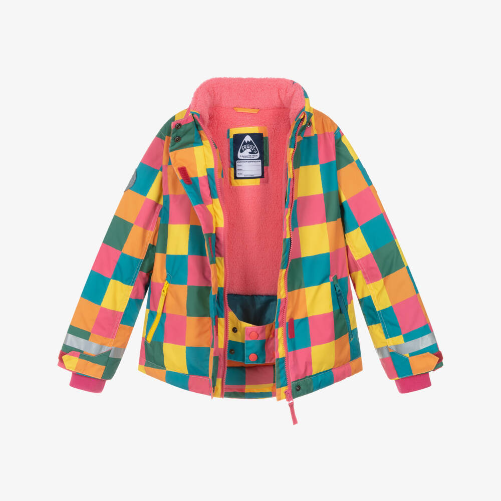 Frugi-Girls Multicoloured Check Ski Jacket | Childrensalon Outlet