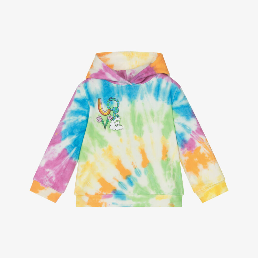 Stella McCartney Kids-Girls Multicoloured Tie-Dye Earth & Friends Cotton Hoodie | Childrensalon Outlet