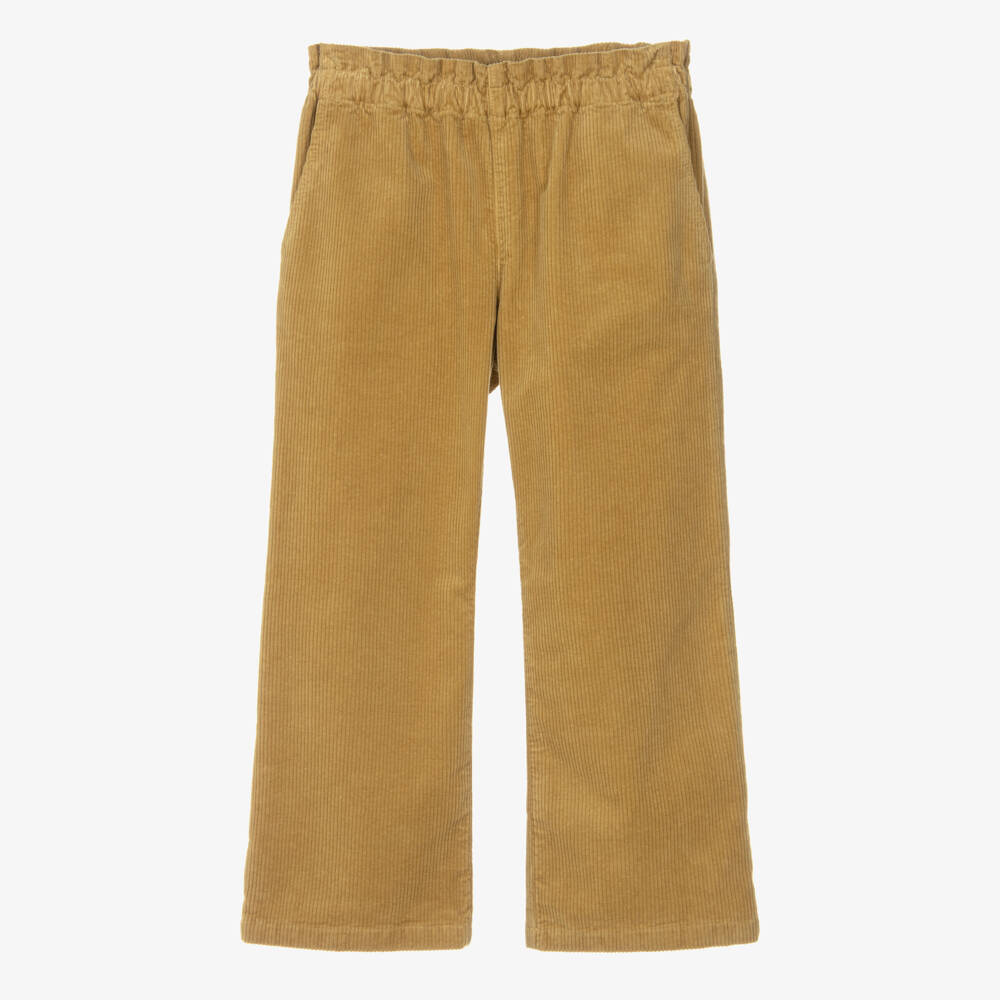 Bonpoint-Girls Mustard Yellow Corduroy Trousers | Childrensalon Outlet