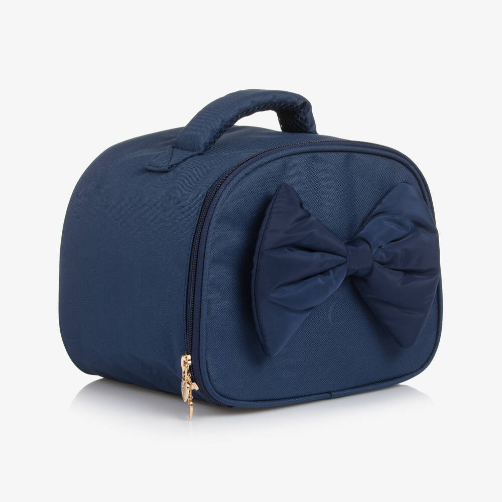 Caramelo Kids-Girls Navy Blue Bow Lunch Bag (25cm) | Childrensalon Outlet