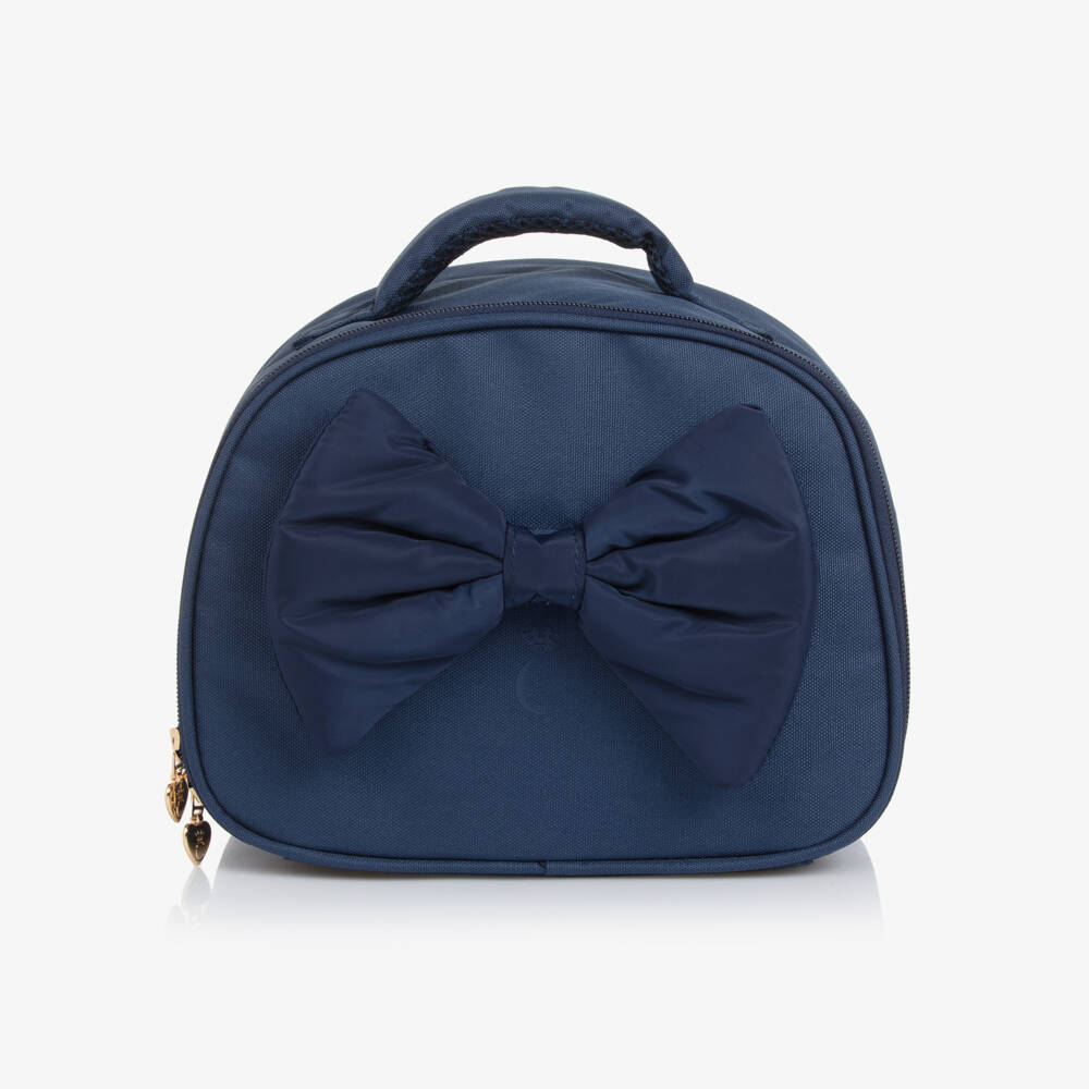 Caramelo Kids-Girls Navy Blue Bow Lunch Bag (25cm) | Childrensalon Outlet