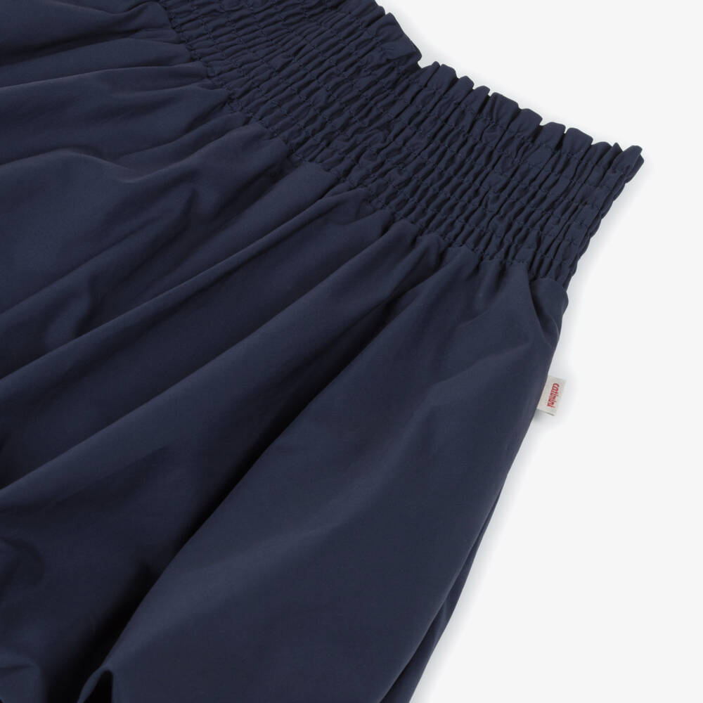 Catimini-Girls Navy Blue Cotton Bubble Hem Skirt | Childrensalon Outlet