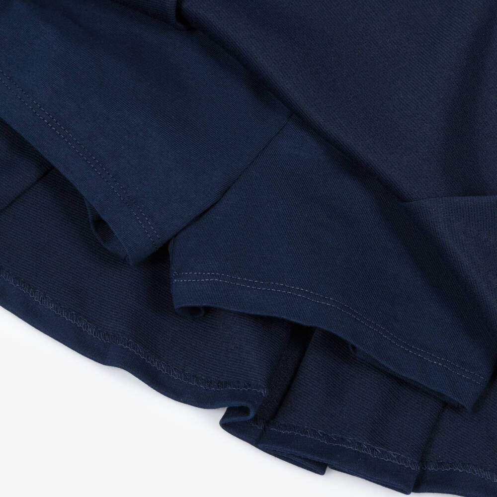 Ralph Lauren-Girls Navy Blue Jersey Top & Skort Set | Childrensalon Outlet