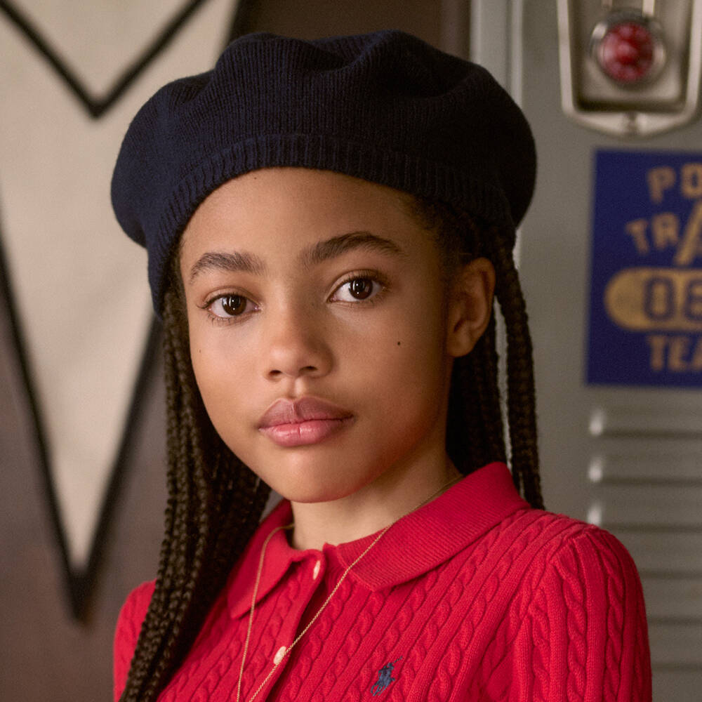 Ralph Lauren-Girls Navy Blue Knitted Wool Beret | Childrensalon Outlet