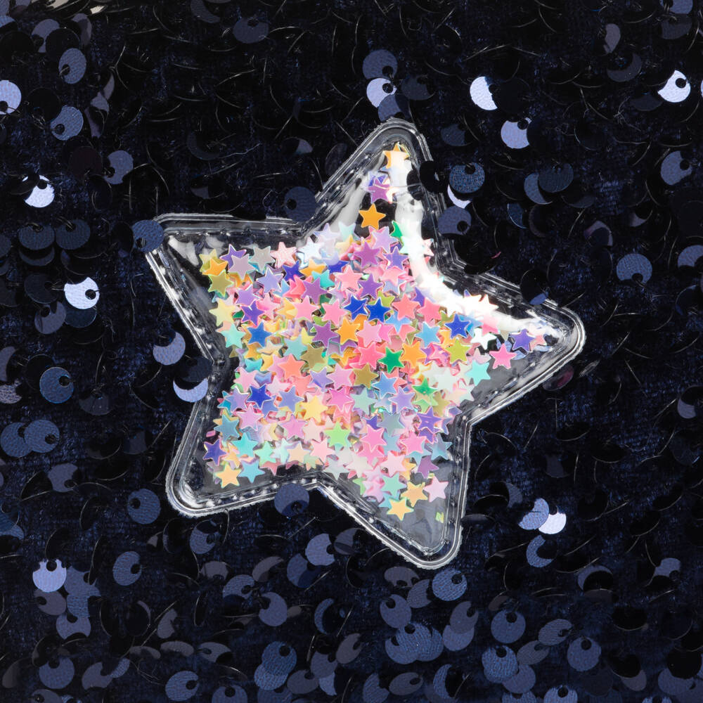 Billieblush-Girls Navy Blue Sequin Pencil Case (18cm) | Childrensalon Outlet