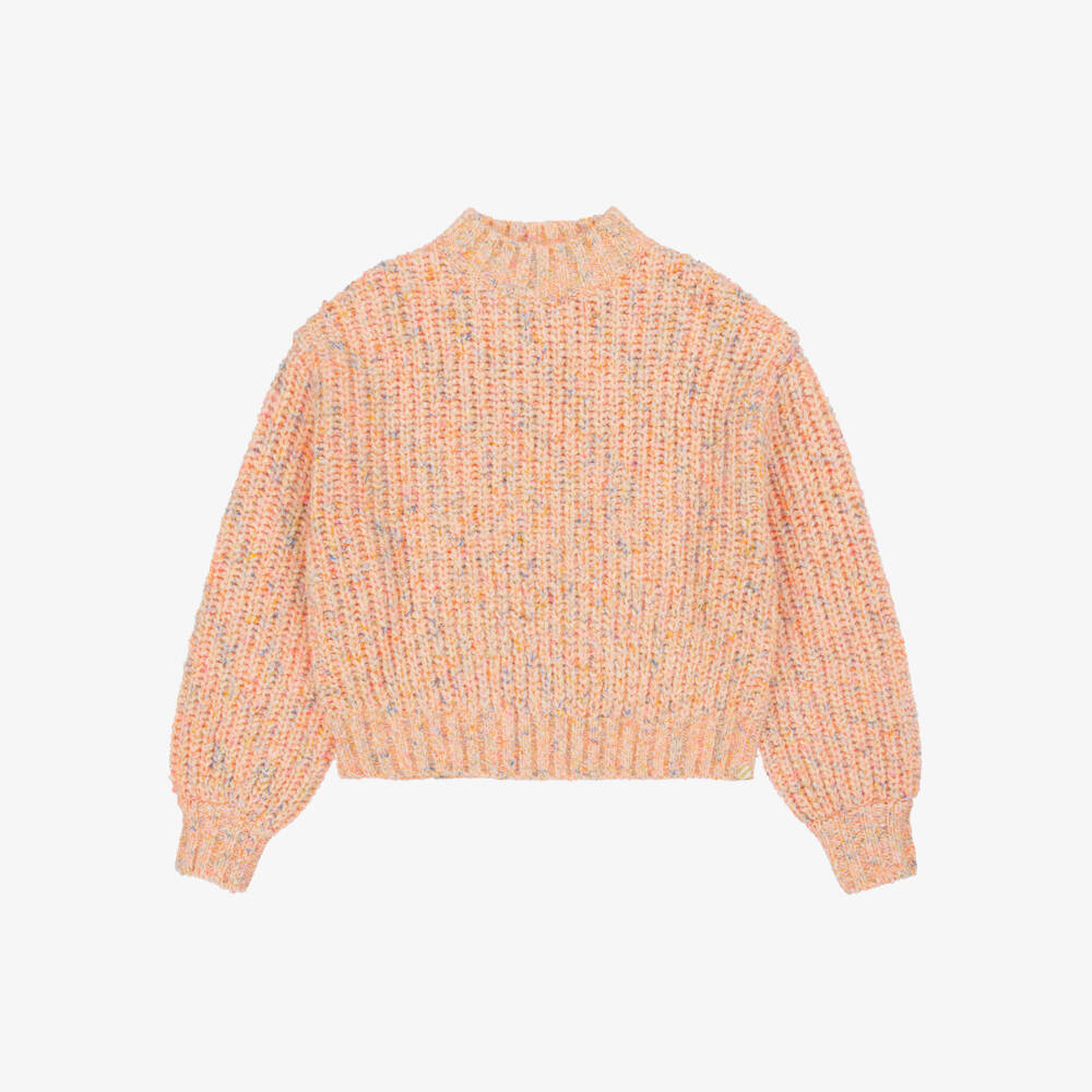 Billieblush-Girls Orange Chunky Knit Sweater | Childrensalon Outlet