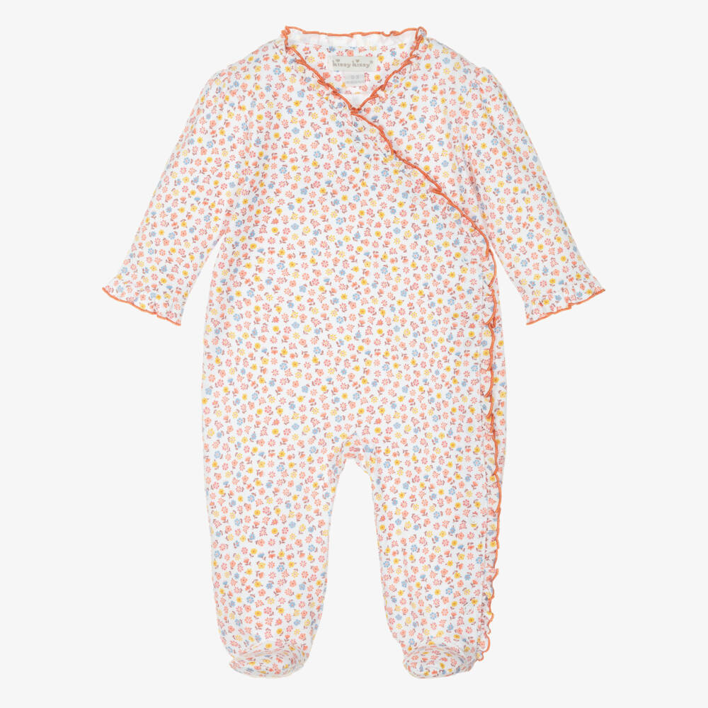 Kissy Kissy-Мягкий оранжевый цветочный боди для девочек | Childrensalon Outlet