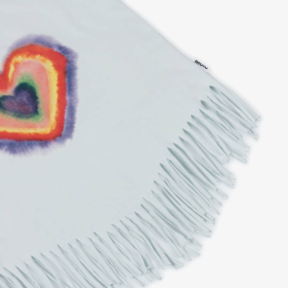 Molo-Girls Pale Blue Rainbow Heart Sleeveless Top | Childrensalon Outlet