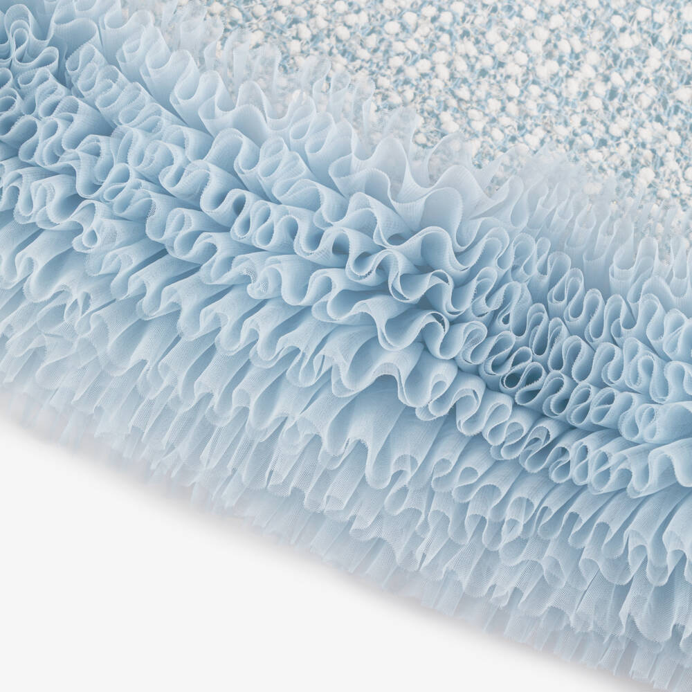 Angel's Face-Girls Pale Blue Sequin Embellished Ruffle Hem Dress | Childrensalon Outlet