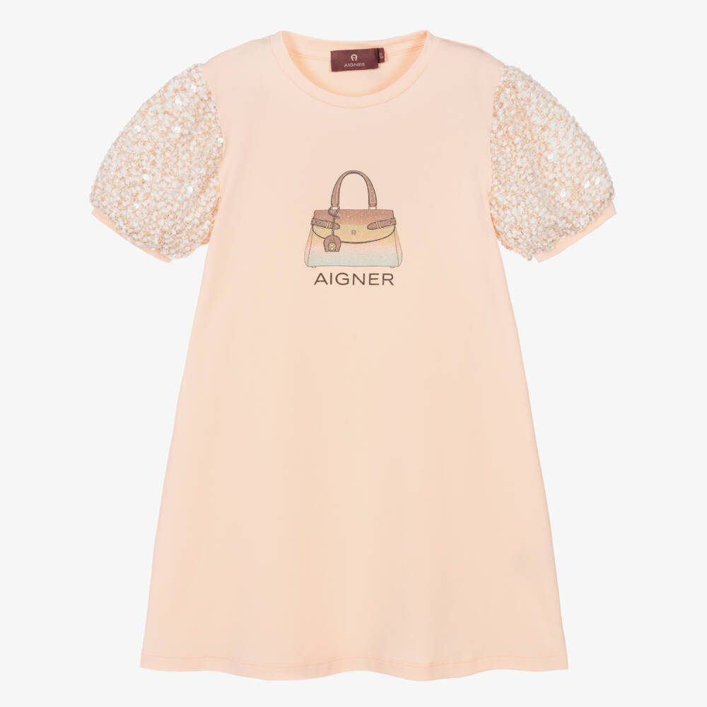 AIGNER-Платье сумка персиковое для девочек | Childrensalon Outlet