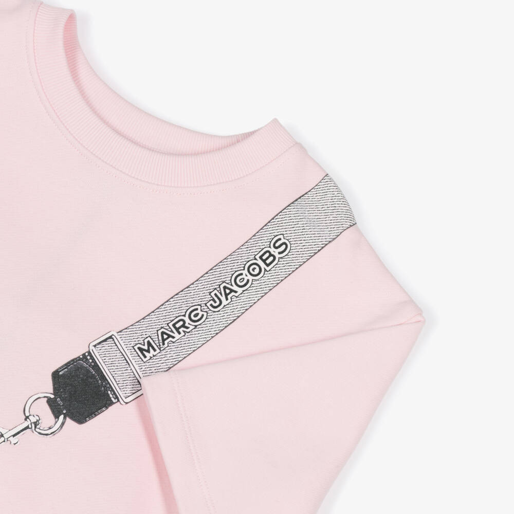 MARC JACOBS-Платье-сумка из светло-розового хлопка для девочек | Childrensalon Outlet