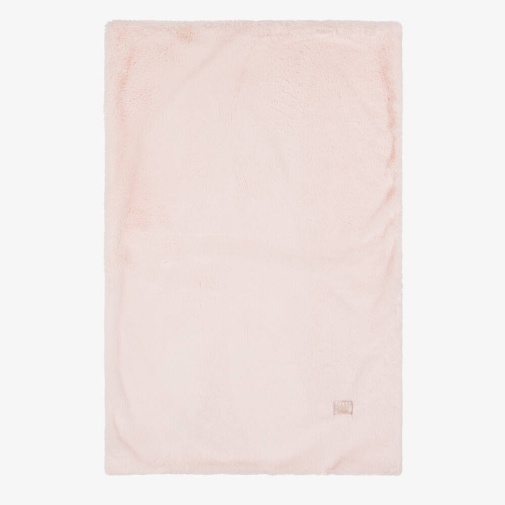 Jamiks-Girls Pale Pink Faux Fur Blanket (100cm) | Childrensalon Outlet