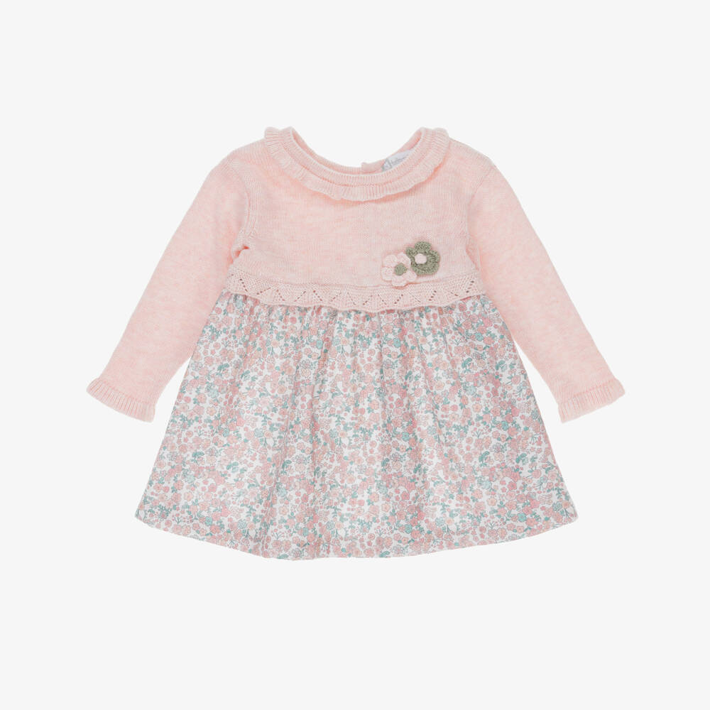 Tutto Piccolo-Girls Pale Pink & Floral Print Dress Set | Childrensalon Outlet