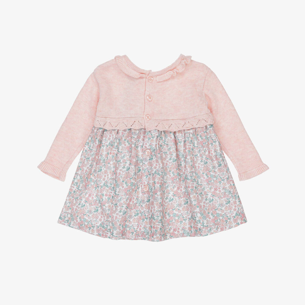Tutto Piccolo-Girls Pale Pink & Floral Print Dress Set | Childrensalon Outlet