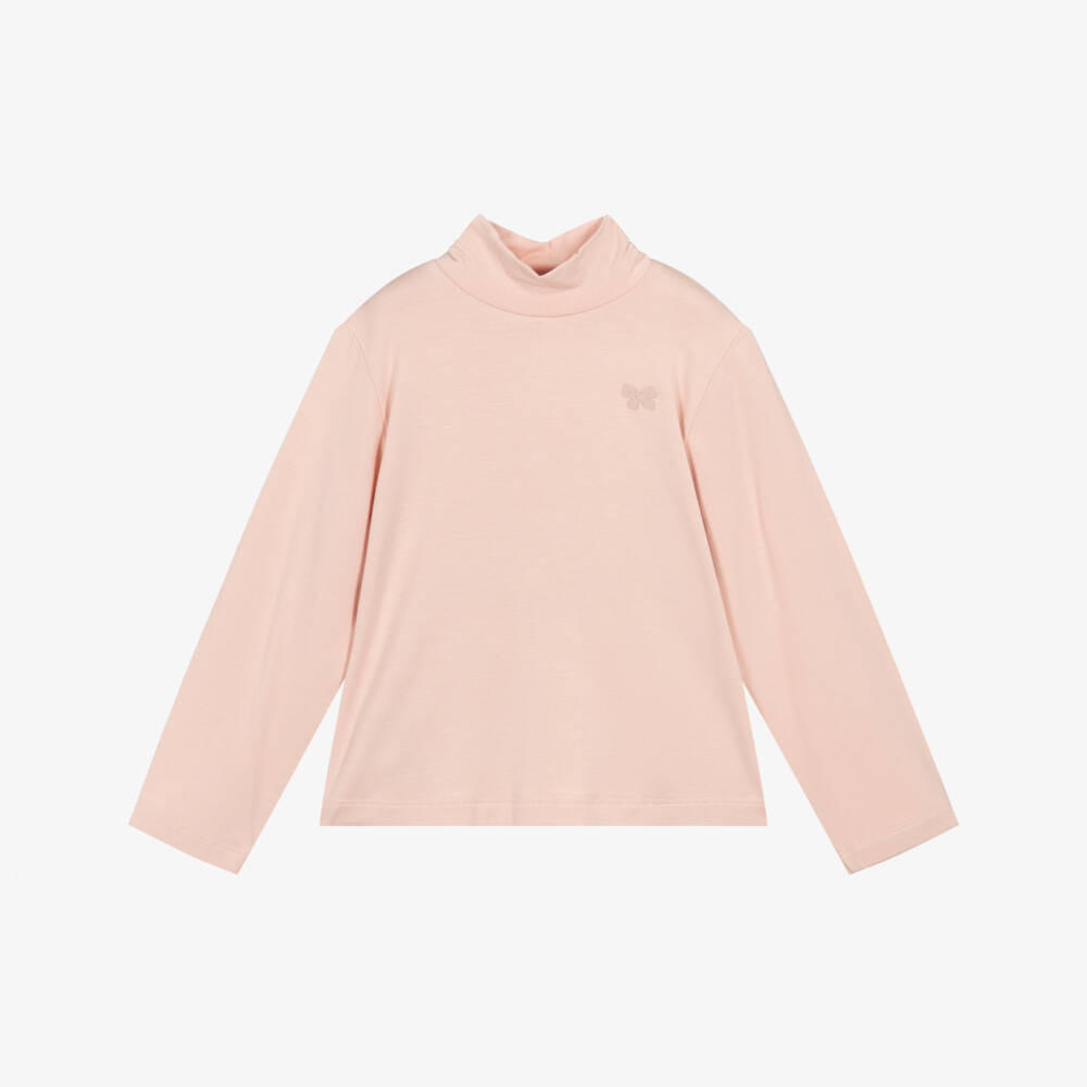 Mayoral-Мягкий розовый топ с бантом для девочек | Childrensalon Outlet