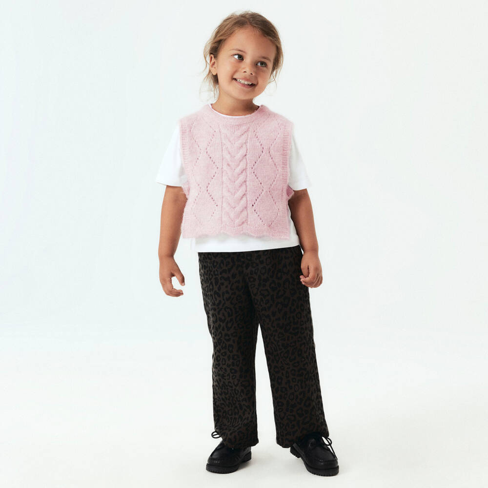 NAME IT-Girls Pale Pink Patterned Knit Slipover | Childrensalon Outlet