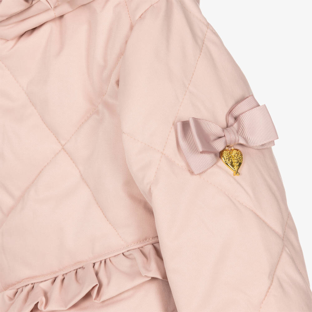 Angel's Face-Girls Pale Pink Quilted Coat | Childrensalon Outlet