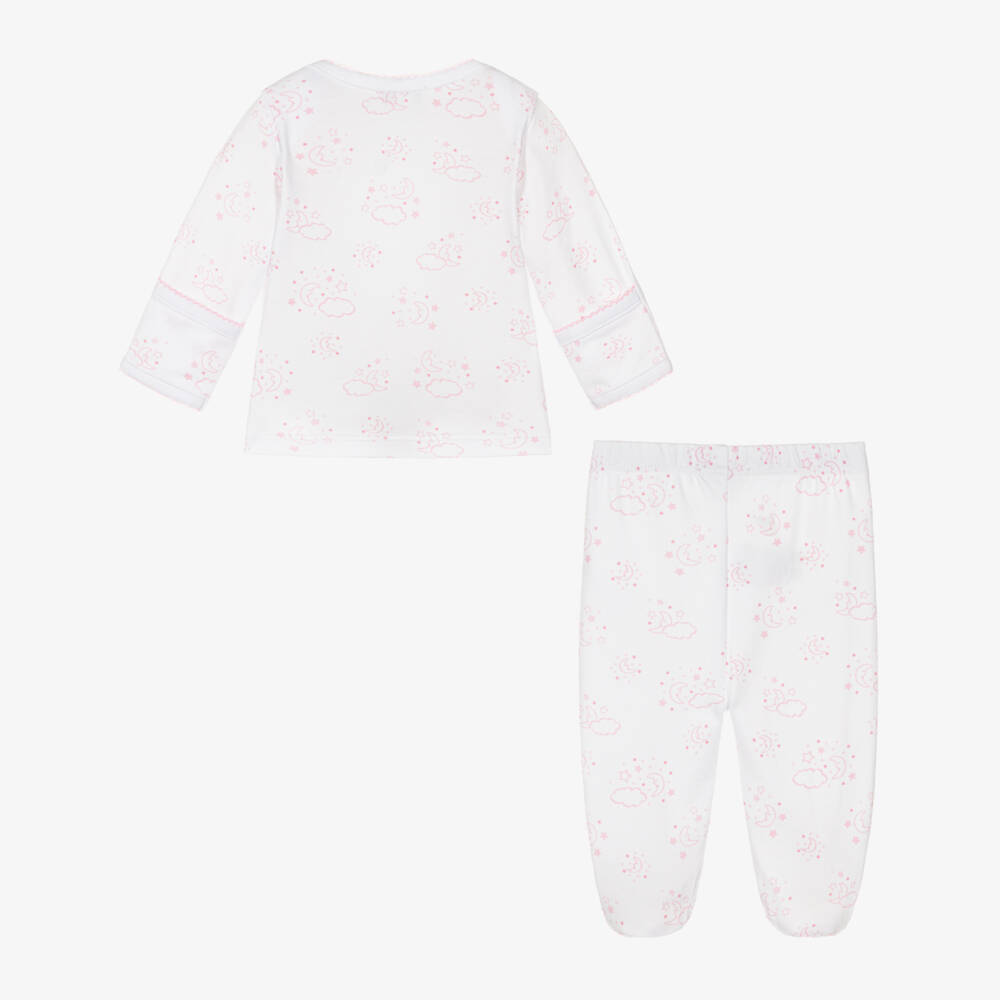 Kissy Kissy-Girls Pima Cotton Pink Cheerful Good Night 2 Piece Babygrow | Childrensalon Outlet