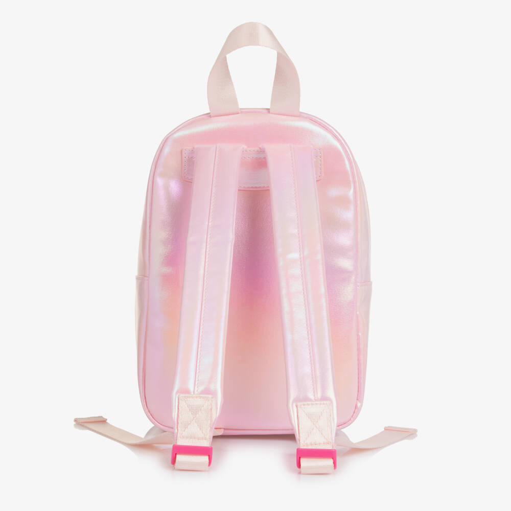 Billieblush-Girls Pink Backpack with Patches (26cm) | Childrensalon Outlet