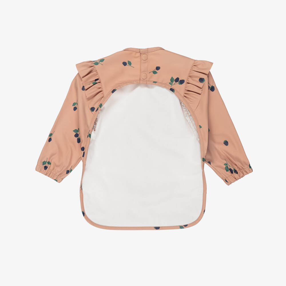 Liewood-Girls Pink Berry Print Apron Bib | Childrensalon Outlet