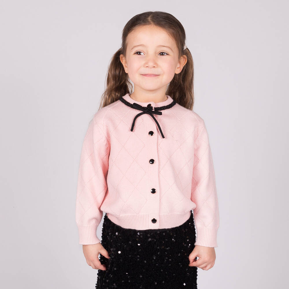 Beau KiD-Girls Pink & Black Sequinned Skirt Set | Childrensalon Outlet