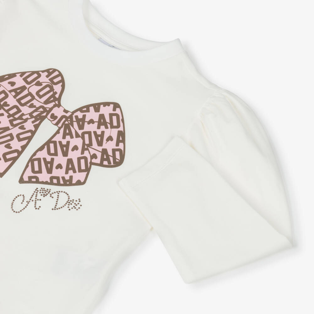 A Dee-Girls Pink & Brown Logo Neoprene Skirt Set | Childrensalon Outlet