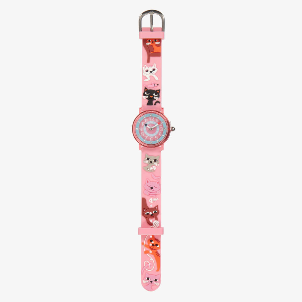Baby Watch, Paris-Girls Pink Cats Watch | Childrensalon Outlet