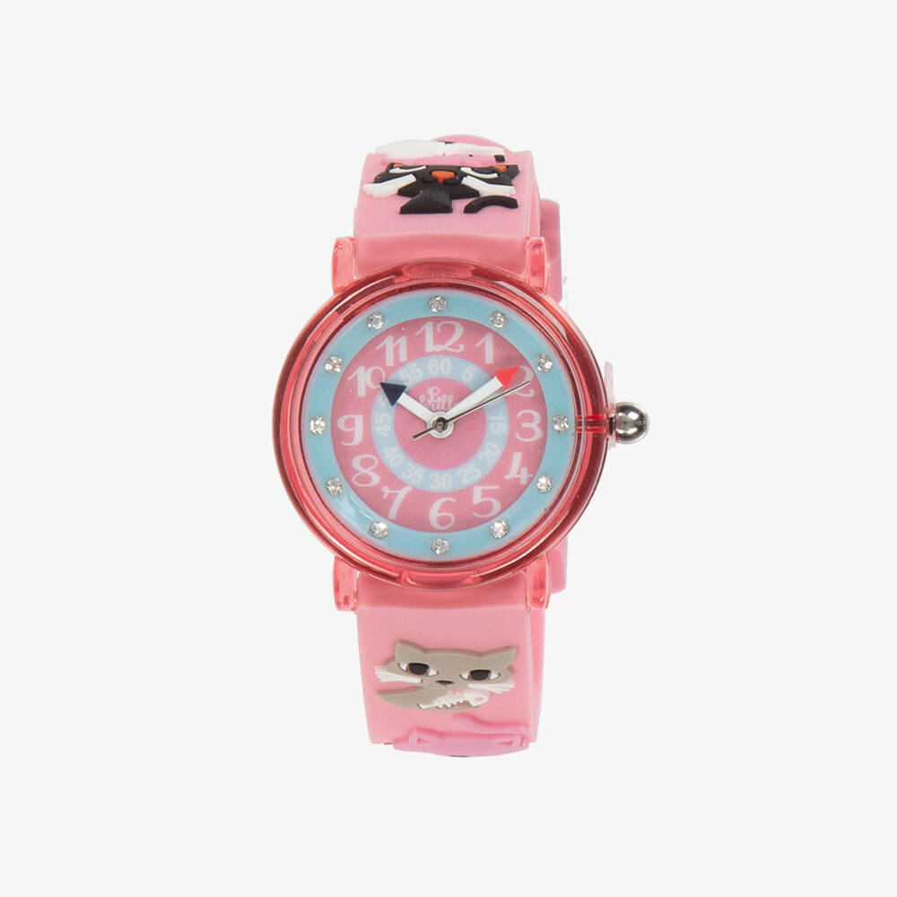 Baby Watch, Paris-Girls Pink Cats Watch | Childrensalon Outlet
