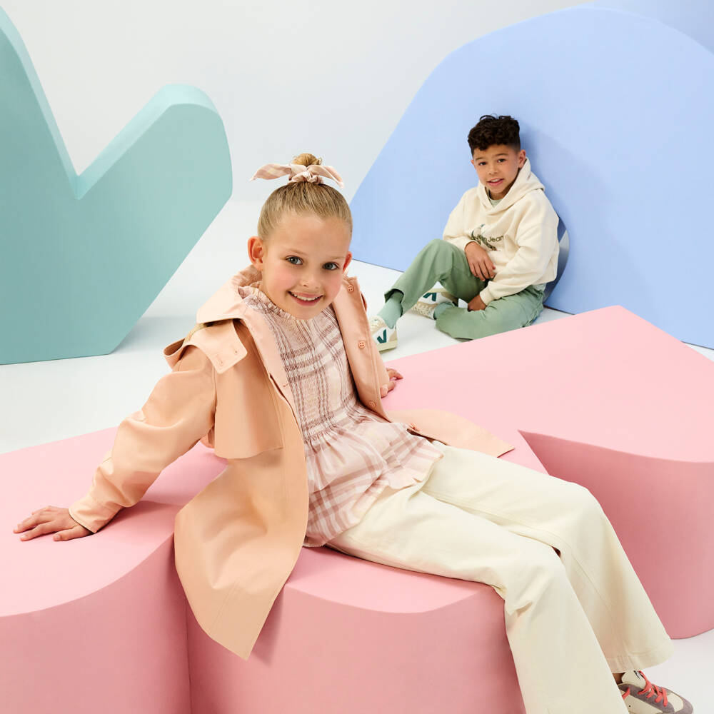 Burberry-Girls Pink Check Short Sleeved Dress | Childrensalon Outlet