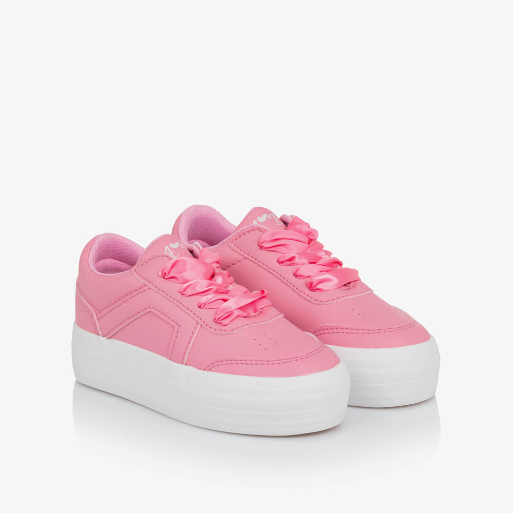 A Dee-Girls Pink Chunky Lace-Up Trainers | Childrensalon Outlet