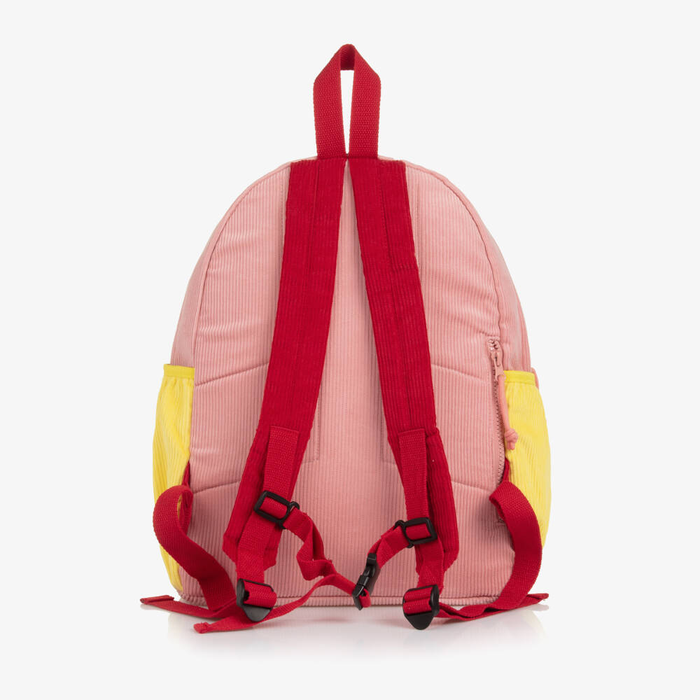 Bobo Choses-Girls Pink Colourblock Corduroy Backpack (37cm) | Childrensalon Outlet