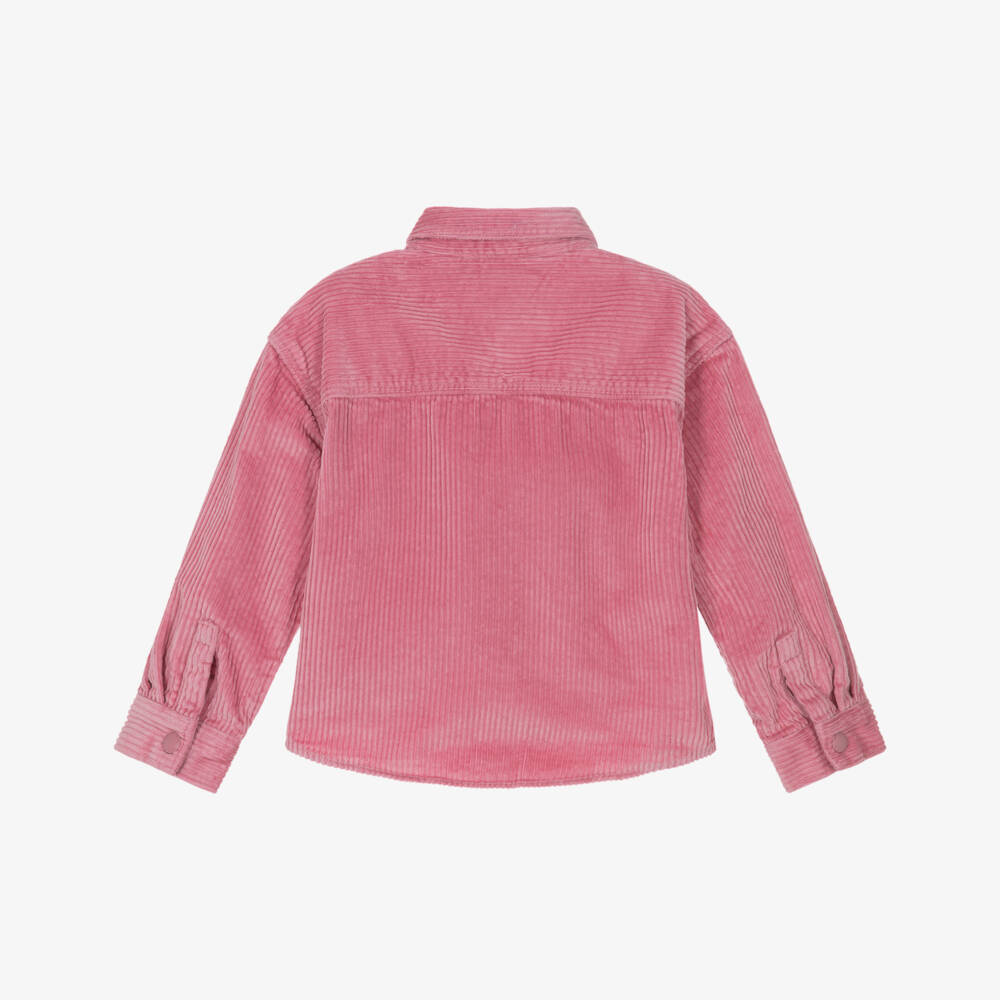 Tommy Hilfiger-Girls Pink Corduroy Overshirt | Childrensalon Outlet