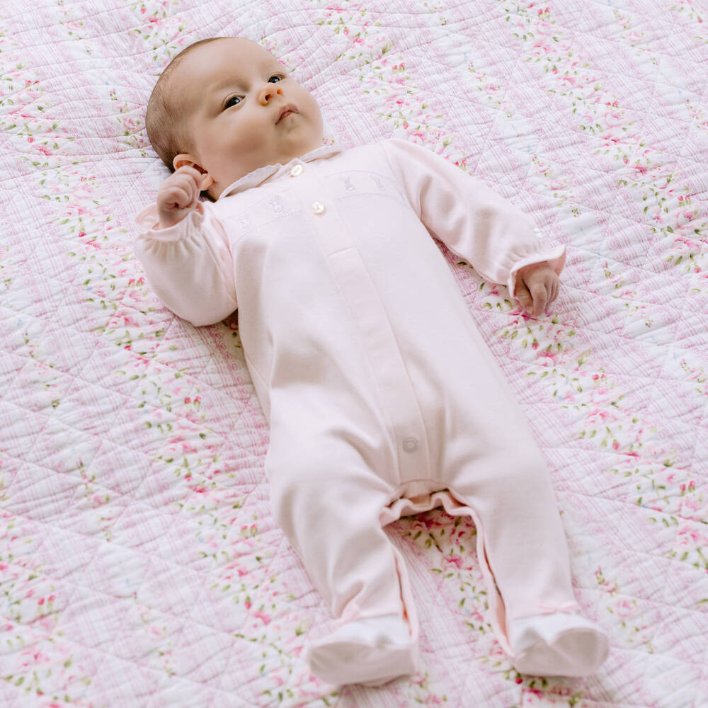 Emile et Rose-Girls Pink Cotton Babysuit Set | Childrensalon Outlet