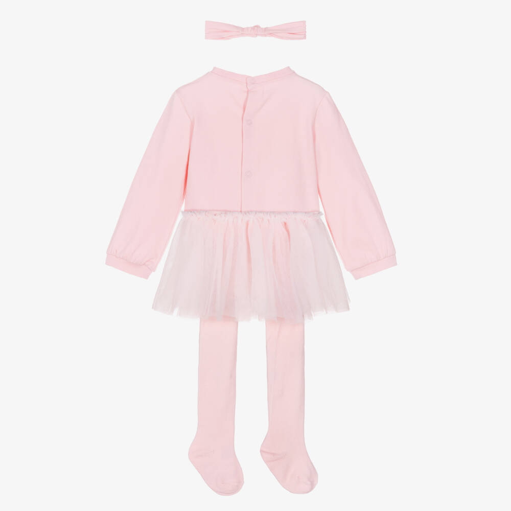 Mayoral Newborn-Girls Pink Cotton Babysuit & Tulle Skirt Set | Childrensalon Outlet