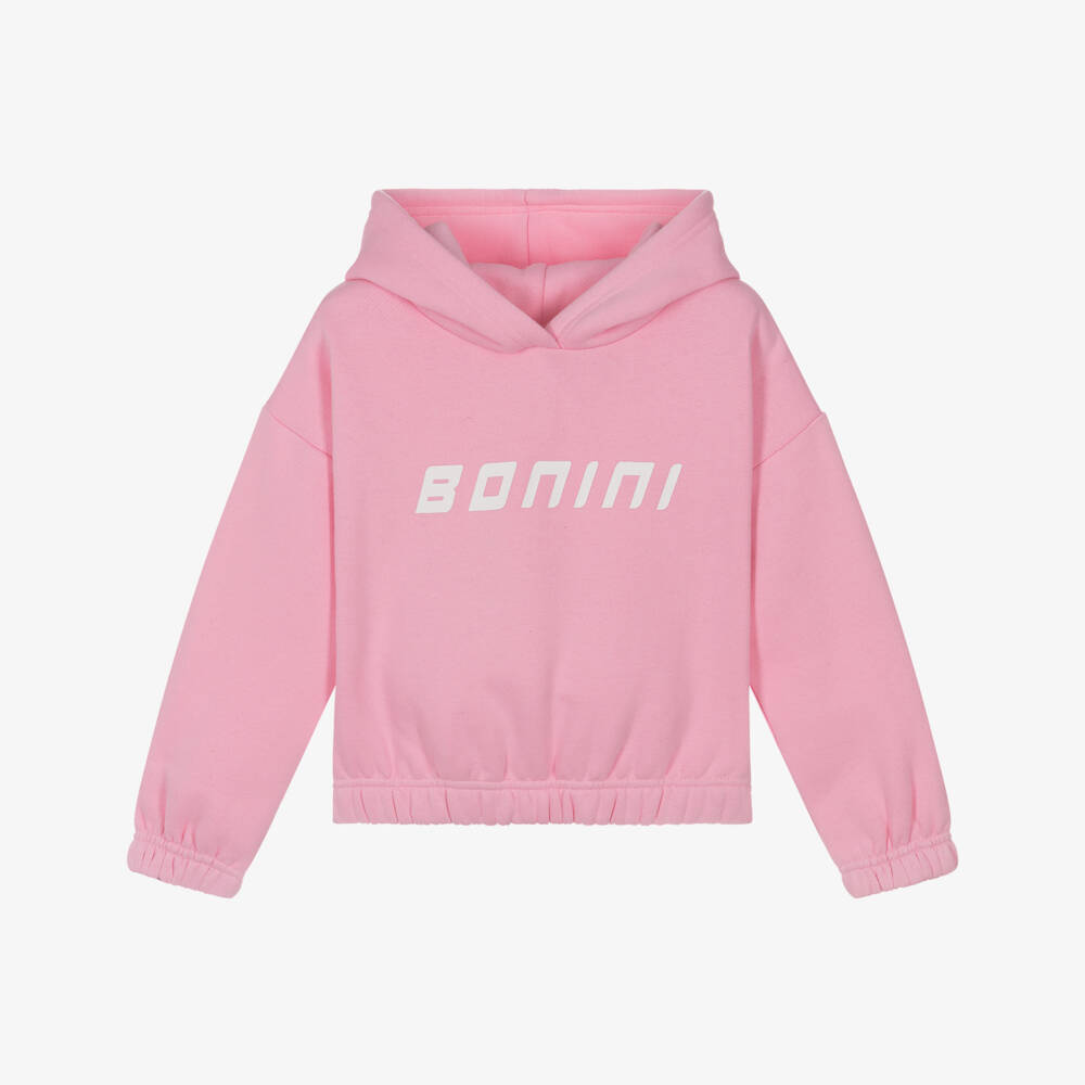 A Dee-Girls Pink Cotton Boxy Fit Hoodie | Childrensalon Outlet