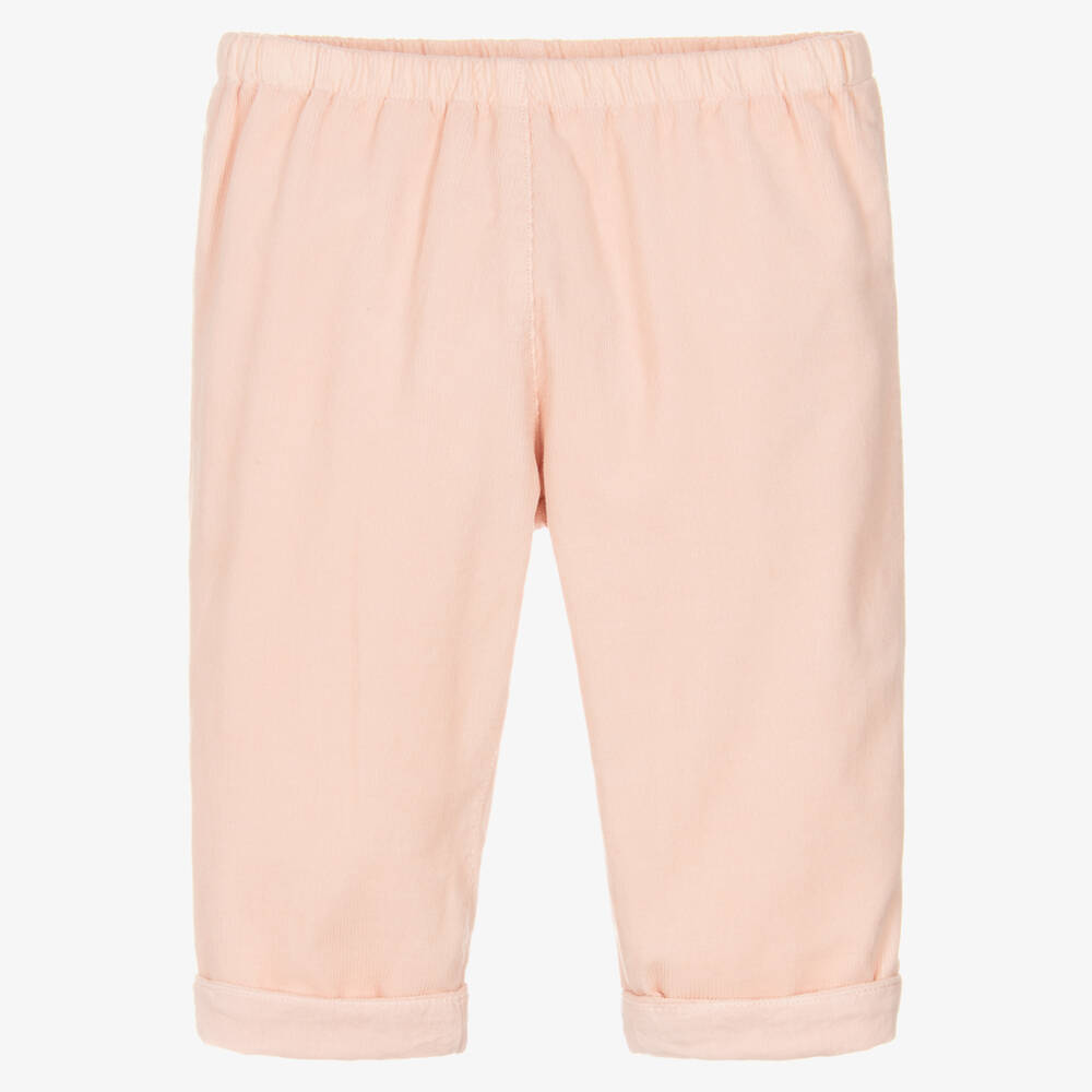 Bonpoint-Girls Pink Cotton Corduroy Trousers | Childrensalon Outlet