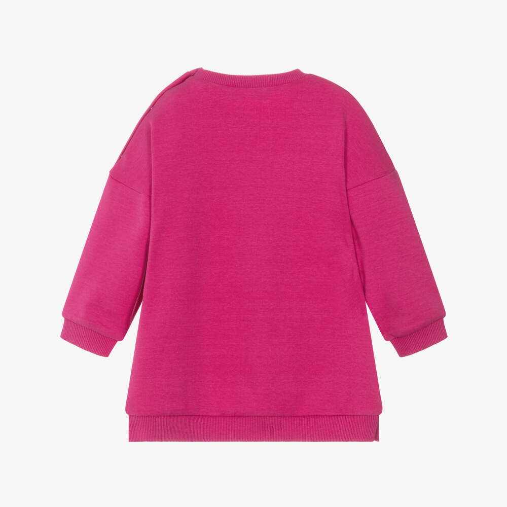 Agatha Ruiz de la Prada-Girls Pink Cotton Jersey Sweatshirt Dress & Tights Set | Childrensalon Outlet