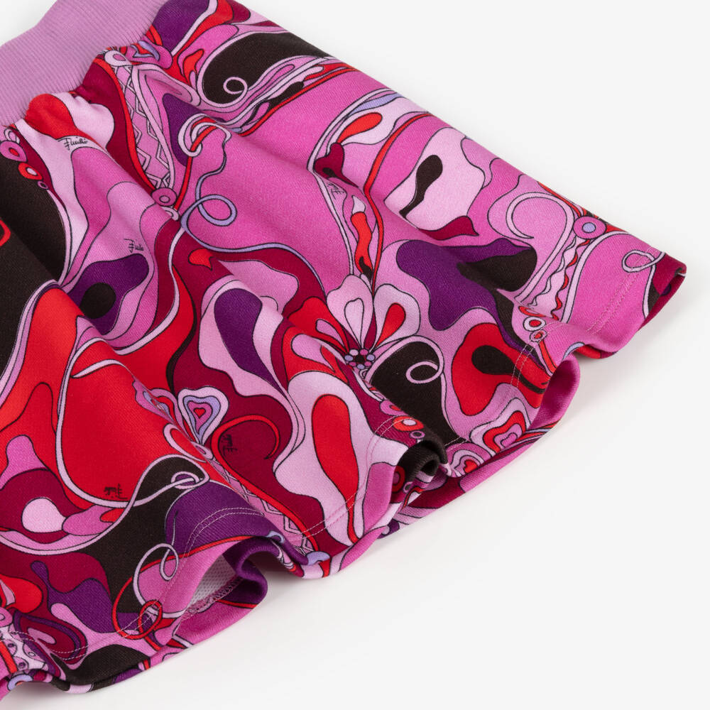 PUCCI-Girls Pink Cotton Orchidee Skirt | Childrensalon Outlet