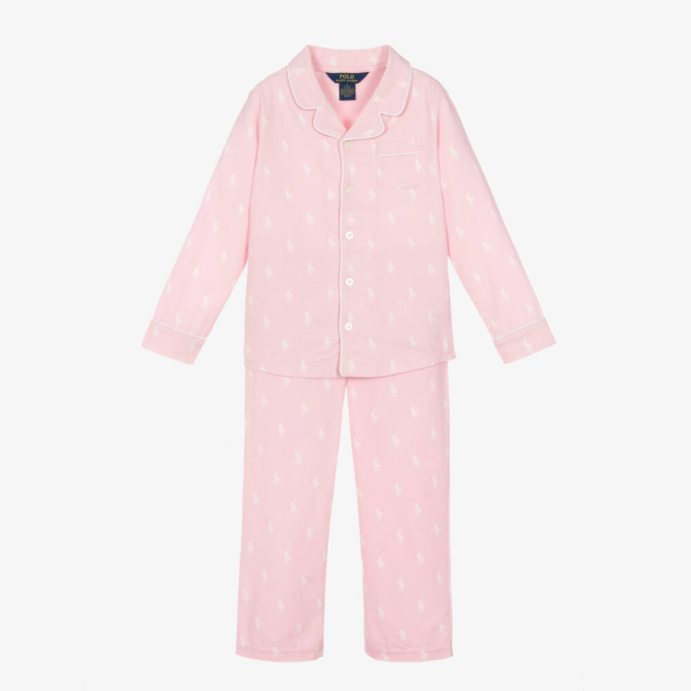 Ralph Lauren-Мягкая розовая хлопковая пижама для девочек | Childrensalon Outlet