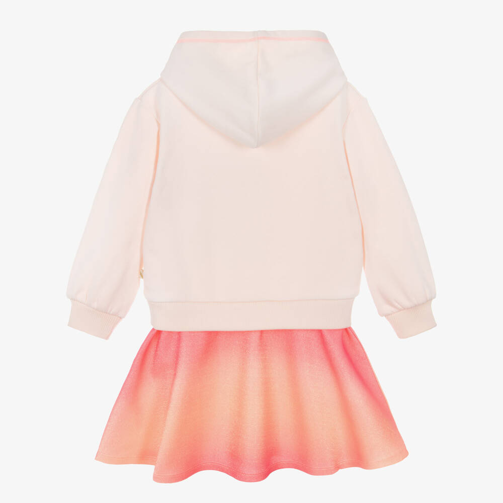 Billieblush-Girls Pink Cotton Sweatshirt Top Dress | Childrensalon Outlet