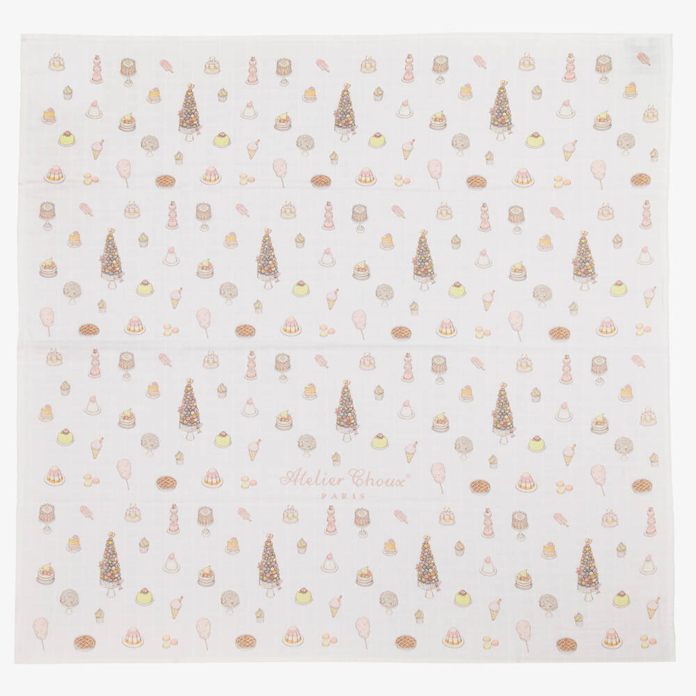 Atelier Choux Paris-Girls Pink Cotton Treats Babysuit Gift Set | Childrensalon Outlet