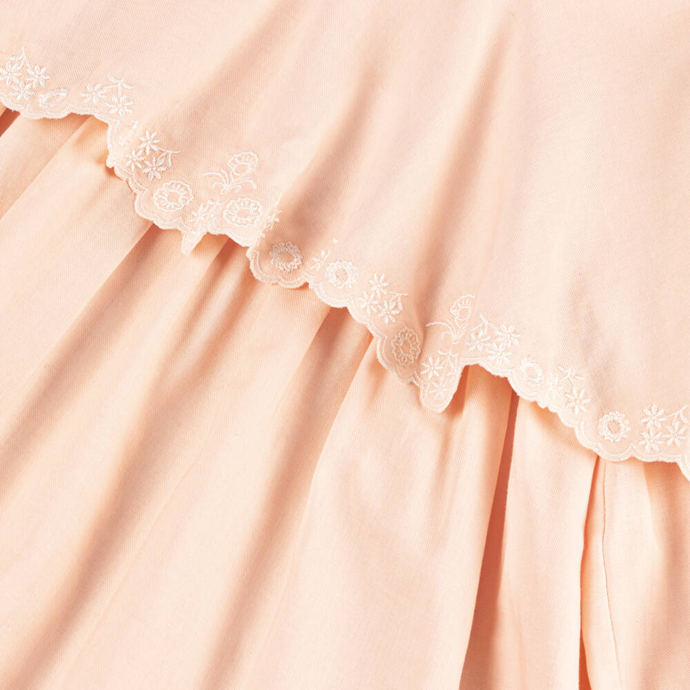 Chloé-فستان كاب قطني وردي للبنات | Childrensalon Outlet