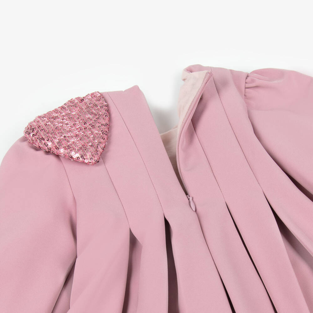 Patachou-Платье с блестящим бантом для девочек розовое | Childrensalon Outlet