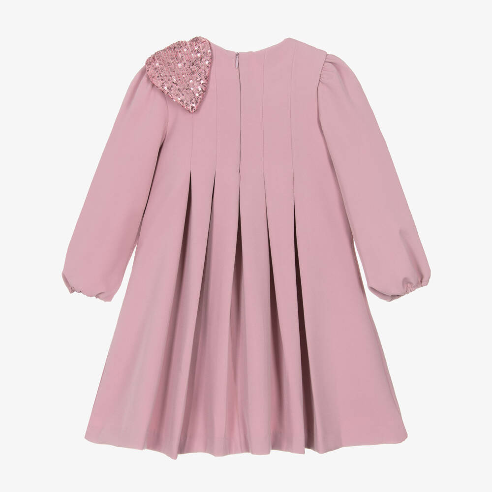 Patachou-Платье с блестящим бантом для девочек розовое | Childrensalon Outlet